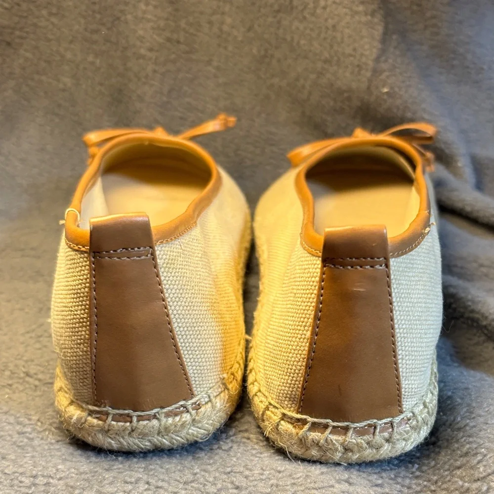 Franco Sarto Cream and Tan Espadrilles
